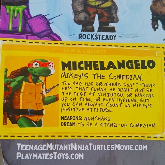 Nickelodeon Michelangelo The Entertainer TMNT-Playmates Toy,OneSize,Green Orange - Picture 6 of 7